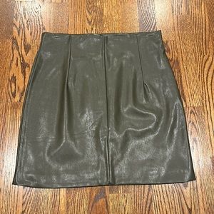 Faux leather skirt
